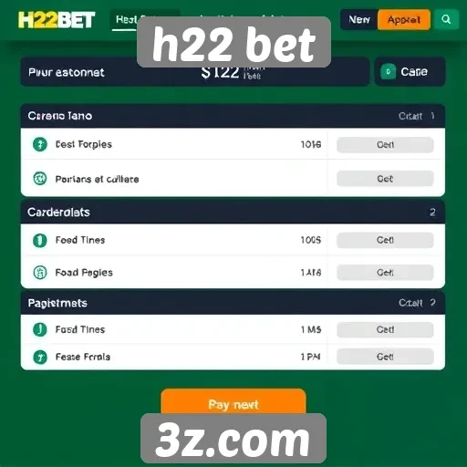 Opções de pagamento disponíveis no site h22 bet